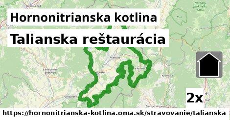 Talianska reštaurácia, Hornonitrianska kotlina