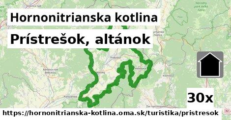 Prístrešok, altánok, Hornonitrianska kotlina