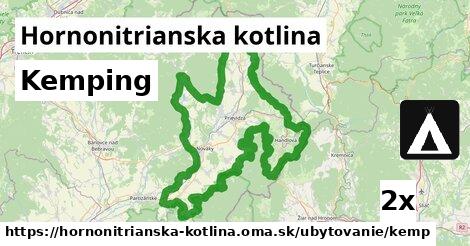 Kemping, Hornonitrianska kotlina