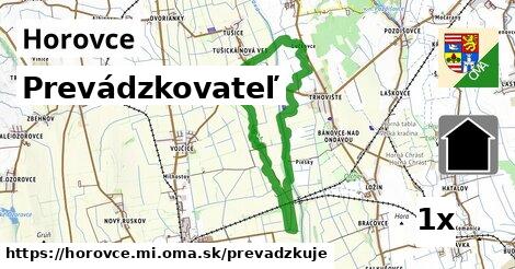 prevádzkovateľ v Horovce, okres MI