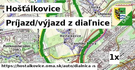 Príjazd/výjazd z diaľnice, Hošťálkovice