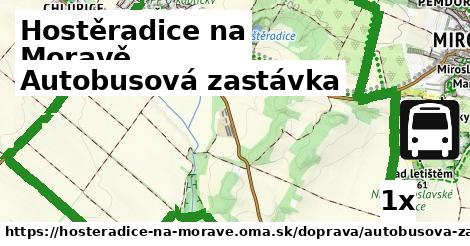 autobusová zastávka v Hostěradice na Moravě