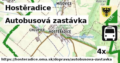 Autobusová zastávka, Hostěradice