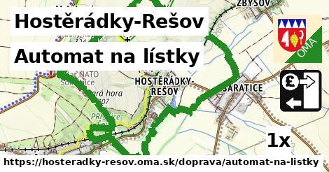 automat na lístky v Hostěrádky-Rešov