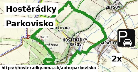 parkovisko v Hostěrádky