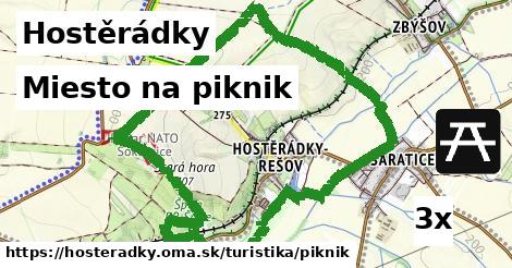 miesto na piknik v Hostěrádky