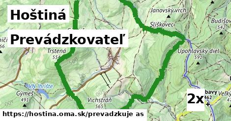 prevádzkovateľ v Hoštiná