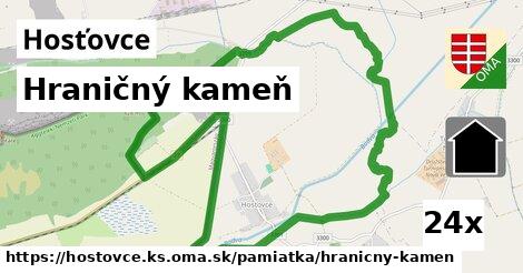 Hraničný kameň, Hosťovce, okres KS