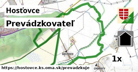 prevádzkovateľ v Hosťovce, okres KS