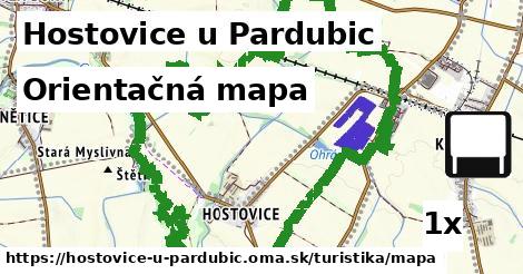 Orientačná mapa, Hostovice u Pardubic