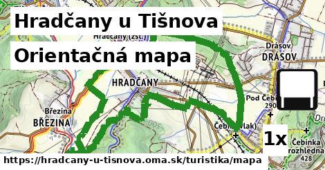 Orientačná mapa, Hradčany u Tišnova