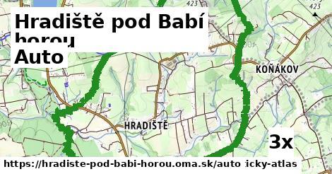 auto v Hradiště pod Babí horou