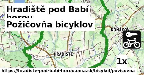 Požičovňa bicyklov, Hradiště pod Babí horou