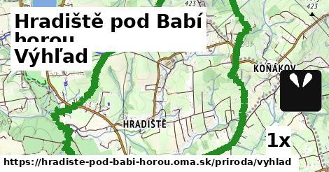 Výhľad, Hradiště pod Babí horou