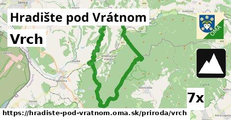 Vrch, Hradište pod Vrátnom