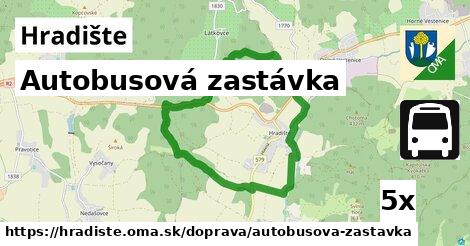 Autobusová zastávka, Hradište