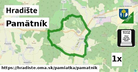 Pamätník, Hradište