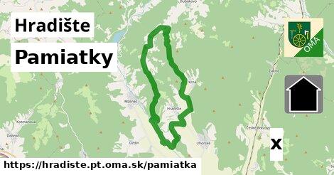 pamiatky v Hradište, okres PT