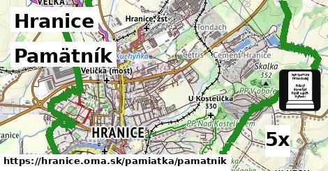 Pamätník, Hranice