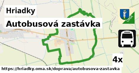 Autobusová zastávka, Hriadky