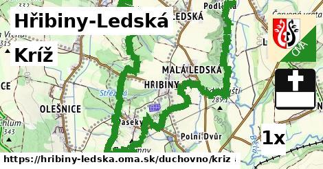 Kríž, Hřibiny-Ledská