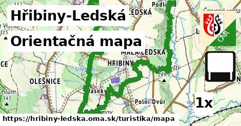 Orientačná mapa, Hřibiny-Ledská