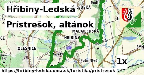 Prístrešok, altánok, Hřibiny-Ledská