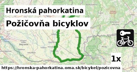 Požičovňa bicyklov, Hronská pahorkatina