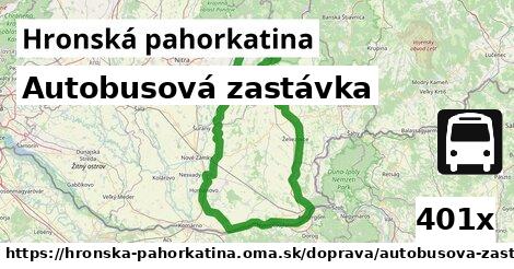 Autobusová zastávka, Hronská pahorkatina