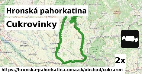 Cukrovinky, Hronská pahorkatina