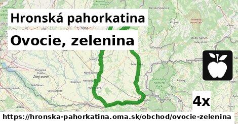 Ovocie, zelenina, Hronská pahorkatina