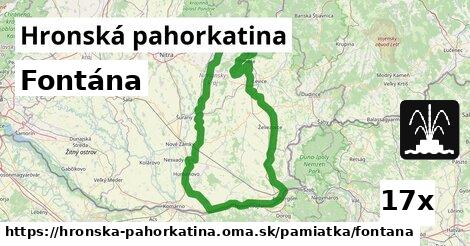 Fontána, Hronská pahorkatina