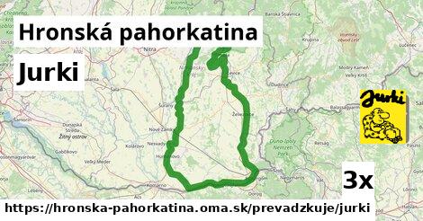 Jurki, Hronská pahorkatina