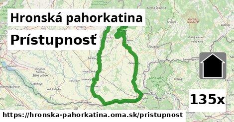 prístupnosť v Hronská pahorkatina