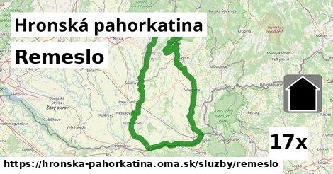 Remeslo, Hronská pahorkatina