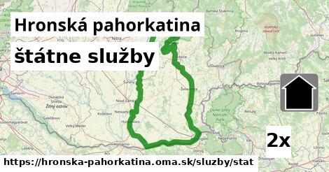 štátne služby, Hronská pahorkatina