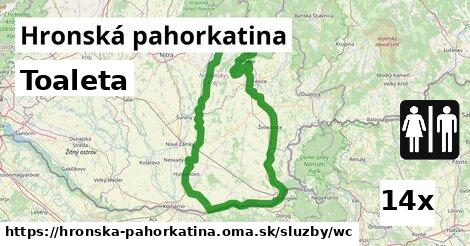 Toaleta, Hronská pahorkatina