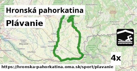 Plávanie, Hronská pahorkatina