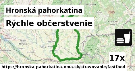 Rýchle občerstvenie, Hronská pahorkatina