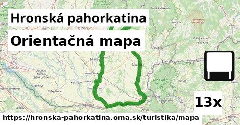 Orientačná mapa, Hronská pahorkatina