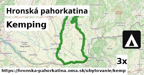 Kemping, Hronská pahorkatina