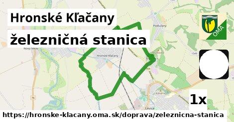 železničná stanica, Hronské Kľačany