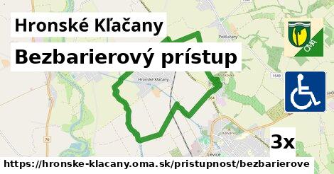 Bezbarierový prístup, Hronské Kľačany