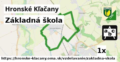 Základná škola, Hronské Kľačany