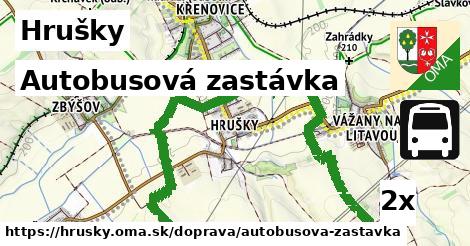 Autobusová zastávka, Hrušky