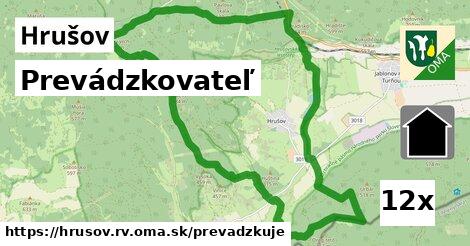 prevádzkovateľ v Hrušov, okres RV