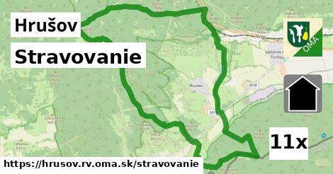 stravovanie v Hrušov, okres RV