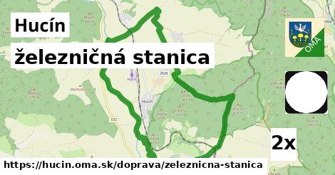 železničná stanica v Hucín