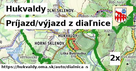 Príjazd/výjazd z diaľnice, Hukvaldy