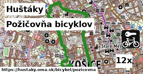 požičovňa bicyklov v Huštáky